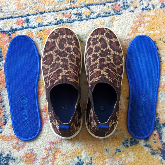 Rothy's The Chelsea Wildcat Jacquard Knit Slip On Ankle Bootie Sneakers Brown 9 - Picture 11 of 16